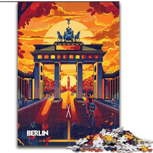 Puzzle für Erwachsene, 1000 Teile, Berliner Sonnenuntergang, für Kinder ab 14 Jahren, jedes Teil ist einzigartig – lustiges und herausforderndes Spiel für die ganze Familie, tolles Geschenk, 50x75cm von ABKMXDKZ