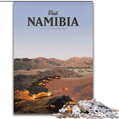 Puzzle für Erwachsene, 1000 Teile, Besuchen Sie Namibia, Spielzeug, Lernspiele, Stressabbau, Stärkung der Liebe zwischen Paaren, 50x75cm von ABKMXDKZ
