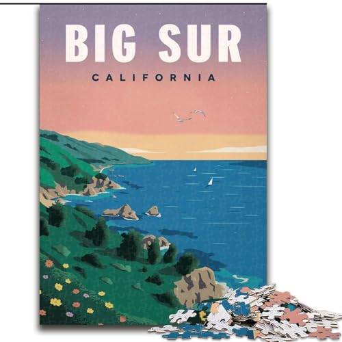 Puzzle für Erwachsene, 1000 Teile, Big Sur, geeignet für Personen ab 14 Jahren Anspruchsvoll zu vervollständigen, Aber lustig und humorvoll Tolles Geschenk, 26x38cm Puzzle für Erwachsene, 1000 Teile, Big Sur, geeignet für Personen ab 14 Jahren Anspruchsvoll zu vervollständigen, Aber lustig und humorvoll Tolles Geschenk, 26x38cm von ABKMXDKZ
