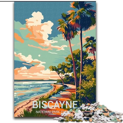 Puzzle für Erwachsene, 1000 Teile, Biscayne-Nationalpark, hilft dem Gehirn, süchtig machendes Spielzeug zu trainieren, um Geduld zu fördern, perfekte Dekoration, 26x38cm von ABKMXDKZ