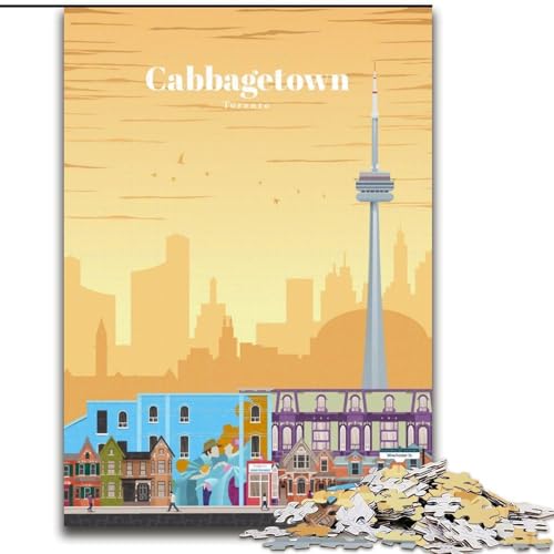 Puzzle für Erwachsene, 1000 Teile, Cabbagetown in Toronto, Spielzeug, Lernspiele, Stressabbau, Stärkung der Liebe zwischen Paaren, 50x75cm Puzzle für Erwachsene, 1000 Teile, Cabbagetown in Toronto, Spielzeug, Lernspiele, Stressabbau, Stärkung der Liebe zwischen Paaren, 50x75cm von ABKMXDKZ