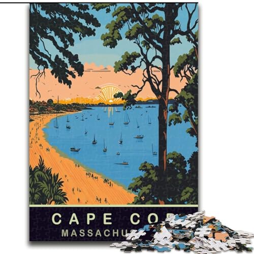 Puzzle für Erwachsene, 1000 Teile, Cape Cod Beach, für 14+, anspruchsvolles Spiel als Geschenk für die ganze Familie und Freunde, 26x38cm Puzzle für Erwachsene, 1000 Teile, Cape Cod Beach, für 14+, anspruchsvolles Spiel als Geschenk für die ganze Familie und Freunde, 26x38cm von ABKMXDKZ