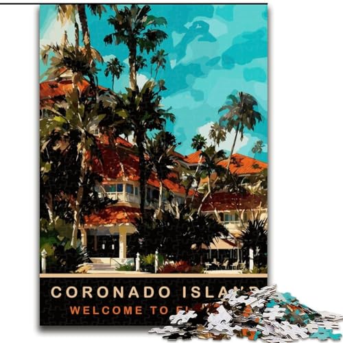 Puzzle für Erwachsene, 1000 Teile, Coronado Island, Spielzeug, Lernspiele, Stressabbau, Stärkung der Liebe zwischen Paaren, 26x38cm von ABKMXDKZ