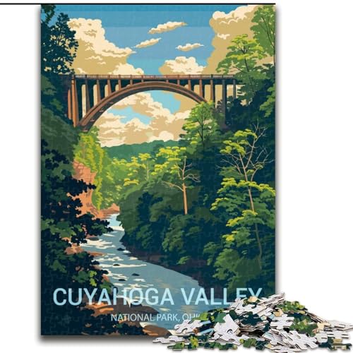 Puzzle für Erwachsene, 1000 Teile, Cuyahoga Valley, geeignet für Personen ab 14 Jahren, anspruchsvoll zu lösen, Aber lustig und humorvoll, tolles Geschenk, 50x75cm von ABKMXDKZ