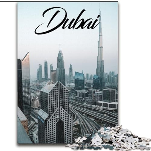 Puzzle für Erwachsene, 1000 Teile, Dubai, für 14+, anspruchsvolles Spiel als Geschenk für die ganze Familie und Freunde, 50x75cm von ABKMXDKZ
