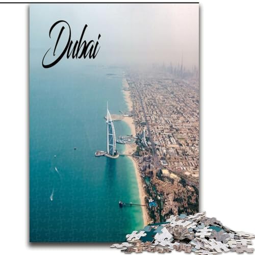 Puzzle für Erwachsene, 1000 Teile, Dubai, hilft dem Gehirn, süchtig machendes Spielzeug zu trainieren, um Geduld zu fördern, perfekte Dekoration, 26x38cm von ABKMXDKZ