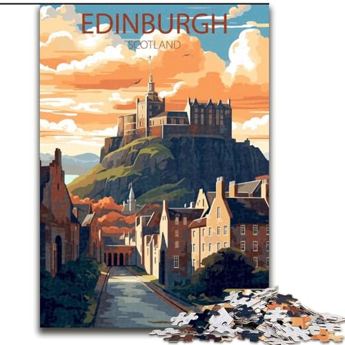 Puzzle für Erwachsene, 1000 Teile, Edinburgh, Spielzeug, Lernspiele, Stressabbau, Stärkung der Liebe zwischen Paaren, 26x38cm von ABKMXDKZ
