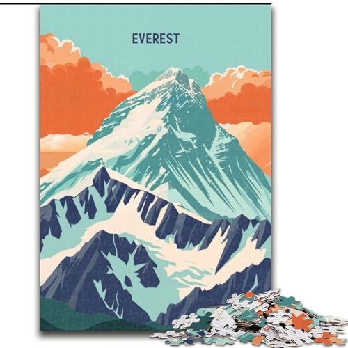 Puzzle für Erwachsene, 1000 Teile, Everest Majesty, geeignet für Personen ab 14 Jahren, anspruchsvoll zu lösen, Aber lustig und humorvoll, tolles Geschenk, 26x38cm von ABKMXDKZ