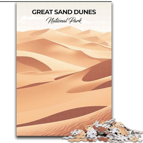 Puzzle für Erwachsene, 1000 Teile, Große Sanddünen, für 14+, anspruchsvolles Spiel als Geschenk für die ganze Familie und Freunde, 26x38cm von ABKMXDKZ