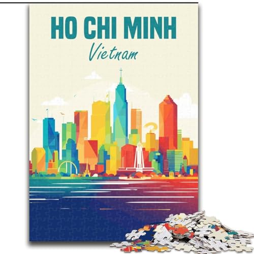 Puzzle für Erwachsene, 1000 Teile, Ho-Chi-Minh-Stadt, Vietnam, für 14+, anspruchsvolles Spiel als Geschenk für die ganze Familie und Freunde, 26x38cm von ABKMXDKZ