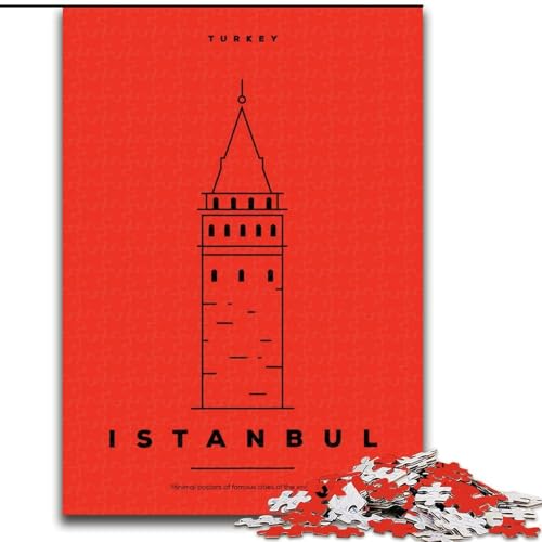 Puzzle für Erwachsene, 1000 Teile, Istanbul, Türkei, für 14+, anspruchsvolles Spiel als Geschenk für die ganze Familie und Freunde, 50x75cm von ABKMXDKZ