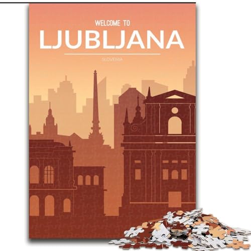Puzzle für Erwachsene, 1000 Teile, Ljubljana, Slowenien, für 14+, anspruchsvolles Spiel als Geschenk für die ganze Familie und Freunde, 26x38cm Puzzle für Erwachsene, 1000 Teile, Ljubljana, Slowenien, für 14+, anspruchsvolles Spiel als Geschenk für die ganze Familie und Freunde, 26x38cm von ABKMXDKZ