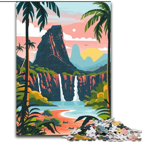 Puzzle für Erwachsene, 1000 Teile, Madagaskar-Landschaft, für Kinder ab 14 Jahren, jedes Teil ist einzigartig – lustiges und herausforderndes Spiel für die ganze Familie, tolles Geschenk, 26x38cm von ABKMXDKZ