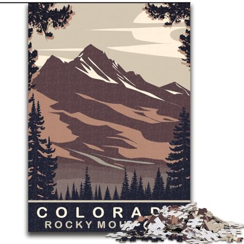 Puzzle für Erwachsene, 1000 Teile, Morgens in Colorado, für 14+, anspruchsvolles Spiel als Geschenk für die ganze Familie und Freunde, 26x38cm von ABKMXDKZ