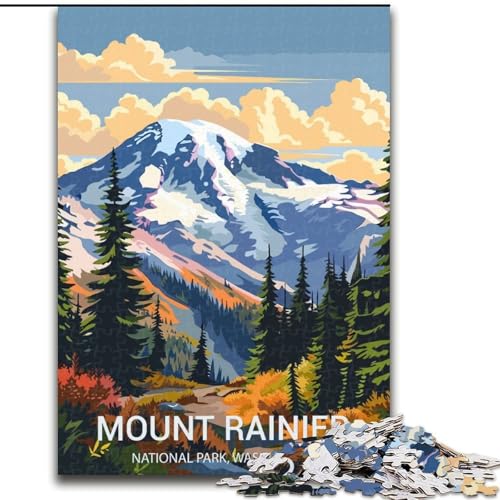 Puzzle für Erwachsene, 1000 Teile, Mount Rainier Nationalpark, Spielzeug, Lernspiele, Stressabbau, Stärkung der Liebe zwischen Paaren, 50x75cm von ABKMXDKZ