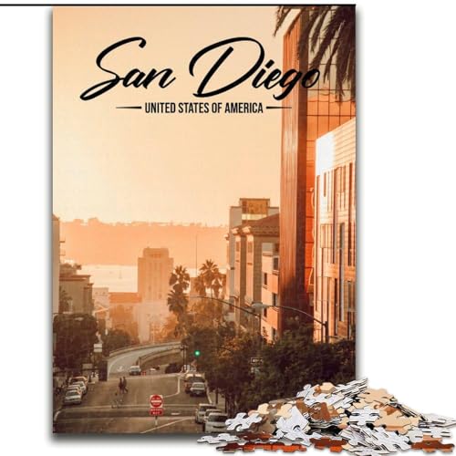 Puzzle für Erwachsene, 1000 Teile, San Diego, geeignet für Kinder ab 14 Jahren, Lernspiele für Zuhause, DIY-Spielzeug, Kunstwerk, Geschenk, 50x75cm von ABKMXDKZ