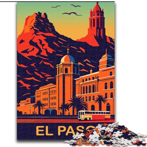 Puzzle für Erwachsene, 1000 Teile, Sonnenuntergang in EL Paso, Spielzeug, Lernspiele, Stressabbau, Stärkung der Liebe zwischen Paaren, 50x75cm Puzzle für Erwachsene, 1000 Teile, Sonnenuntergang in EL Paso, Spielzeug, Lernspiele, Stressabbau, Stärkung der Liebe zwischen Paaren, 50x75cm von ABKMXDKZ