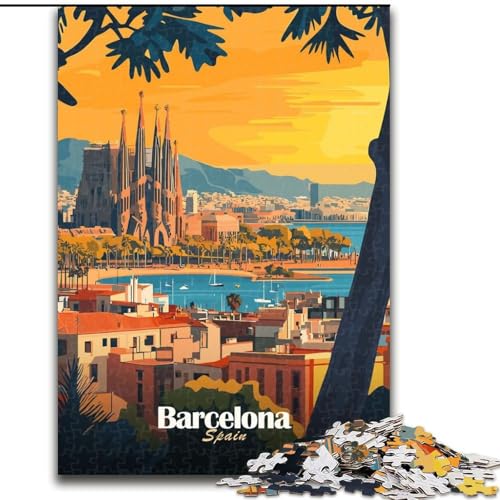 Puzzle für Erwachsene, 1000 Teile, Stadtbild von Barcelona, Spielspielzeug, jedes Teil ist einzigartig – anspruchsvolles Familienspiel für Kinder ab 14 Jahren, 26x38cm Puzzle für Erwachsene, 1000 Teile, Stadtbild von Barcelona, Spielspielzeug, jedes Teil ist einzigartig – anspruchsvolles Familienspiel für Kinder ab 14 Jahren, 26x38cm von ABKMXDKZ