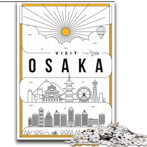 Puzzle für Erwachsene, 2000 Puzzles, Osaka, Japan, Lernspielzeug, Familienspiele, einzigartige Geburtstags- und Geschenkideen, 70x100cm von ABKMXDKZ