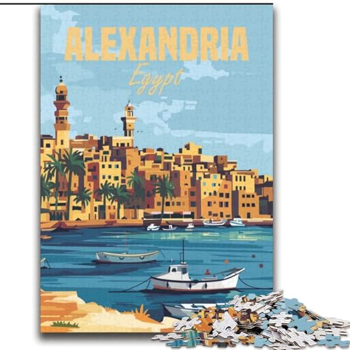 Puzzle für Erwachsene, 2000 Teile, Alexandria, Ägypten, geeignet für Personen ab 14 Jahren, anspruchsvoll zu vervollständigen, Aber lustig und humorvoll, tolles Geschenk, 70x100cm von ABKMXDKZ