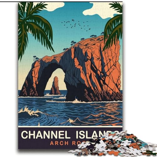 Puzzle für Erwachsene, 2000 Teile, Arch Rock on The Water, für Kinder ab 14 Jahren, jedes Teil ist einzigartig – lustiges und herausforderndes Spiel für die ganze Familie, tolles Geschenk, 70x100cm von ABKMXDKZ