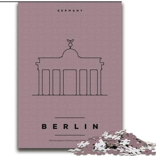 Puzzle für Erwachsene, 2000 Teile, Berlin, Deutschland, geeignet für Personen ab 14 Jahren Anspruchsvoll zu vervollständigen, Aber lustig und humorvoll Tolles Geschenk, 70x100cm von ABKMXDKZ