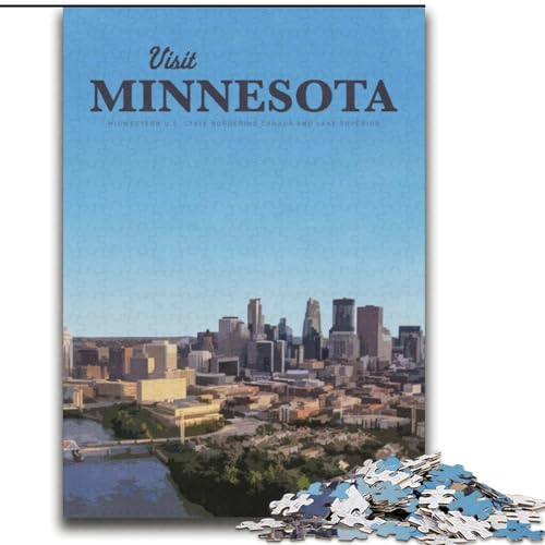 Puzzle für Erwachsene, 2000 Teile, Besuchen Sie Minnesota, Spielspielzeug, jedes Teil ist einzigartig – anspruchsvolles Familienspiel für Kinder ab 14 Jahren, 70x100cm von ABKMXDKZ