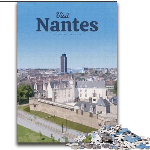 Puzzle für Erwachsene, 2000 Teile, Besuchen Sie Nantes, für 14+, anspruchsvolles Spiel als Geschenk für die ganze Familie und Freunde, 70x100cm von ABKMXDKZ
