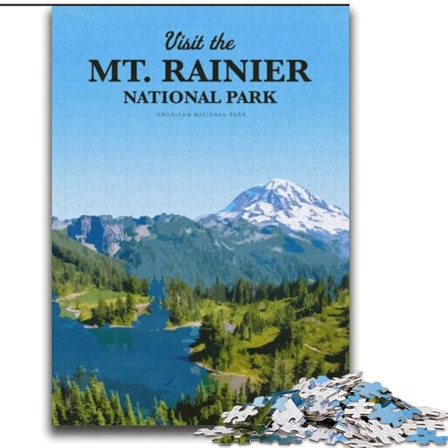 Puzzle für Erwachsene, 2000 Teile, Besuchen Sie den Mount Rainier, für 14+, anspruchsvolles Spiel als Geschenk für die ganze Familie und Freunde, 70x100cm von ABKMXDKZ