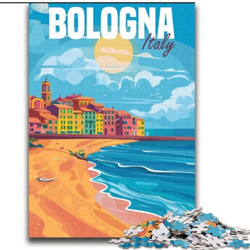 Puzzle für Erwachsene, 2000 Teile, Bologna, Italien, Spielzeug, Lernspiele, Stressabbau, Stärkung der Liebe zwischen Paaren, 70x100cm von ABKMXDKZ