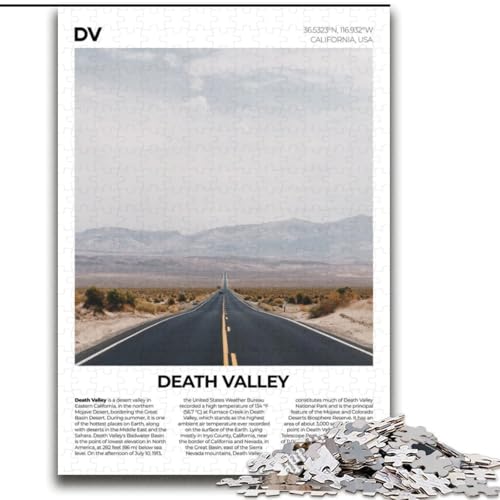 Puzzle für Erwachsene, 2000 Teile, Death Valley, Spielzeug, Lernspiele, Stressabbau, Stärkung der Liebe zwischen Paaren, 70x100cm von ABKMXDKZ