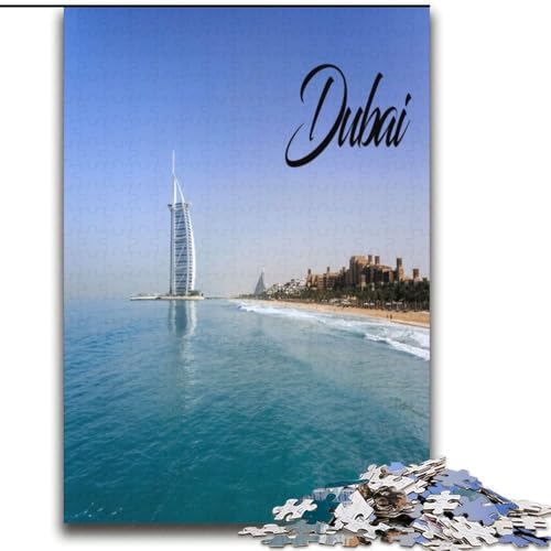 Puzzle für Erwachsene, 2000 Teile, Dubai, Spielzeug, Lernspiele, Stressabbau, Stärkung der Liebe zwischen Paaren, 70x100cm von ABKMXDKZ