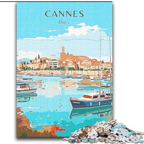 Puzzle für Erwachsene, 2000 Teile, Frankreich, Cannes, Reisen, für 14+, anspruchsvolles Spiel als Geschenk für die ganze Familie und Freunde, 70x100cm von ABKMXDKZ