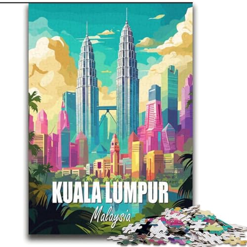 Puzzle für Erwachsene, 2000 Teile, Kuala Lumpur, Malaysia, Spielzeug, Lernspiele, Stressabbau, Stärkung der Liebe zwischen Paaren, 70x100cm von ABKMXDKZ