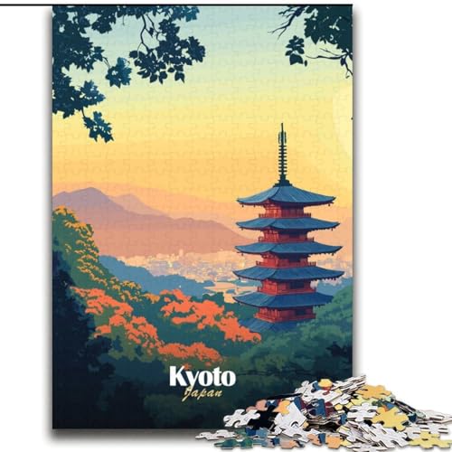 Puzzle für Erwachsene, 2000 Teile, Kyoto, Japan-Pagode, Spielzeug, Lernspiele, Stressabbau, Stärkung der Liebe zwischen Paaren, 70x100cm von ABKMXDKZ