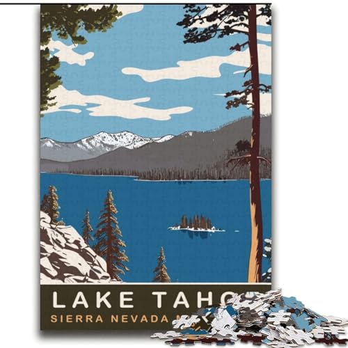 Puzzle für Erwachsene, 2000 Teile, Lake Tahoe, Spielzeug, Lernspiele, Stressabbau, Stärkung der Liebe zwischen Paaren, 70x100cm von ABKMXDKZ