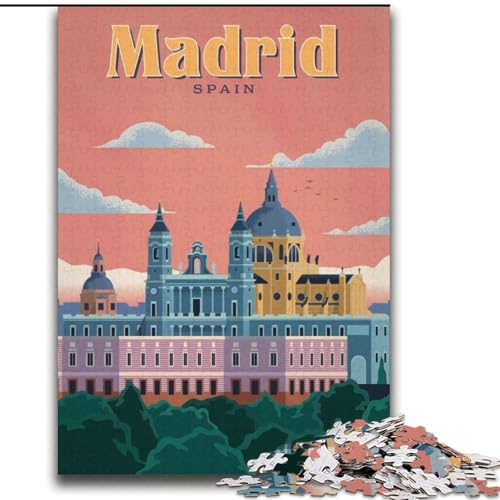 Puzzle für Erwachsene, 2000 Teile, Madrid, Spielzeug, Lernspiele, Stressabbau, Stärkung der Liebe zwischen Paaren, 70x100cm Puzzle für Erwachsene, 2000 Teile, Madrid, Spielzeug, Lernspiele, Stressabbau, Stärkung der Liebe zwischen Paaren, 70x100cm von ABKMXDKZ