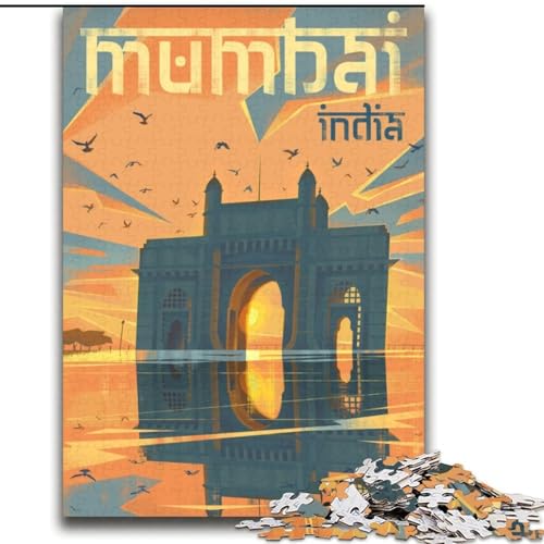 Puzzle für Erwachsene, 2000 Teile, Mumbai Gateway, für 14+, anspruchsvolles Spiel als Geschenk für die ganze Familie und Freunde, 70x100cm von ABKMXDKZ