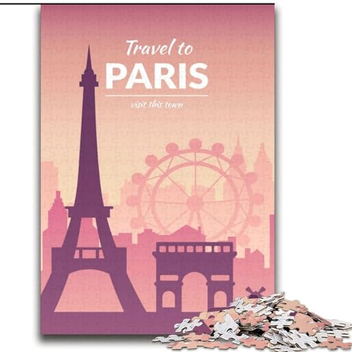 Puzzle für Erwachsene, 2000 Teile, Paris, Frankreich, Spielspielzeug, jedes Teil ist einzigartig – anspruchsvolles Familienspiel für Kinder ab 14 Jahren, 70x100cm von ABKMXDKZ