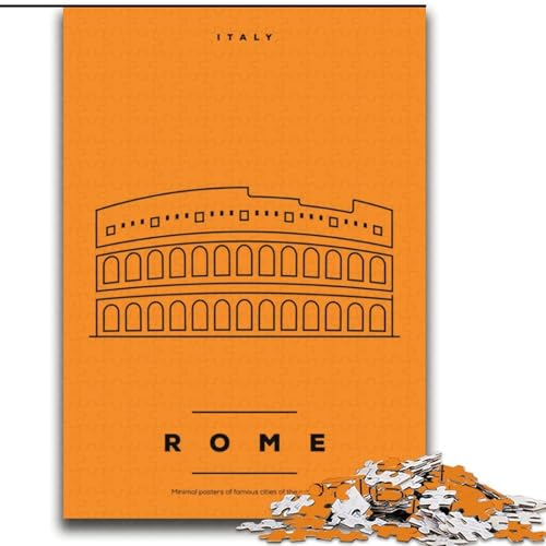 Puzzle für Erwachsene, 2000 Teile, Rom, Italien, für 14+, anspruchsvolles Spiel als Geschenk für die ganze Familie und Freunde, 70x100cm von ABKMXDKZ