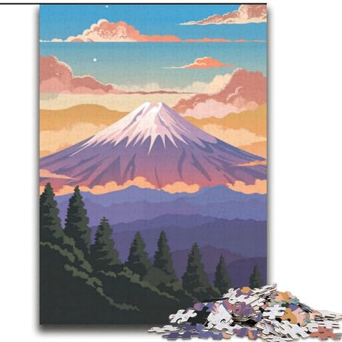 Puzzle für Erwachsene, 2000 Teile, Sonnenuntergang am Fuji, Spielspielzeug, jedes Teil ist einzigartig – anspruchsvolles Familienspiel für Kinder ab 14 Jahren, 70x100cm von ABKMXDKZ