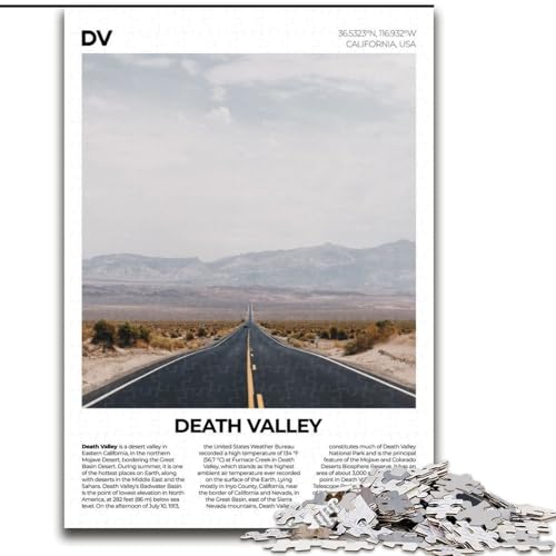 Puzzle für Erwachsene 1000 Puzzles Death Valley, Lernspielzeug für die ganze Familie, einzigartige Geburtstags- und Geschenkideen, 26x38cm von ABKMXDKZ