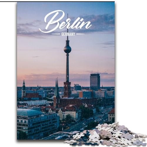 Puzzle für Erwachsene 1000 Teile Berlin, für 14+ Anspruchsvolles Spiel als Geschenk für die ganze Familie und Freunde 50x75cm von ABKMXDKZ