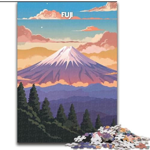 Puzzle für Erwachsene 1000 Teile Fujis Tranquil Dawn, Spielzeug, Lernspiele, Stressabbau, Stärkung der Liebe zwischen Paaren, 26x38cm von ABKMXDKZ