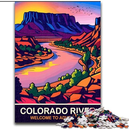 Puzzle für Erwachsene und Jugendliche, 1000 Teile, Colorado River, für und ab 14 Jahren, pädagogisches Lernspielzeug, Familienspiele, Geburtstagsgeschenk, 26x38cm von ABKMXDKZ