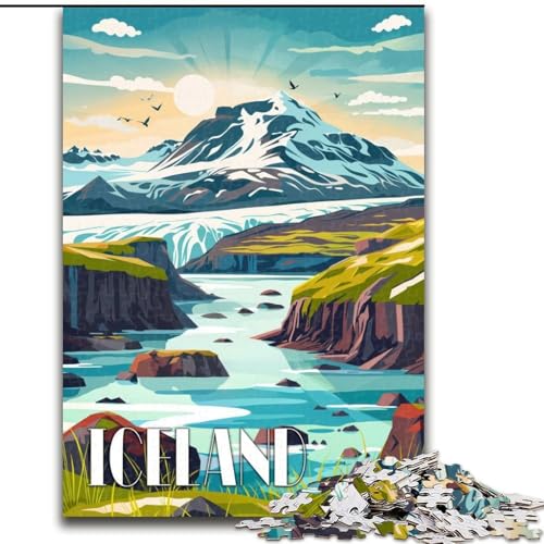 Puzzle für Erwachsene und Jugendliche, 1000 Teile, Isländische Gelassenheit, für und ab 14 Jahren, pädagogisches Lernspielzeug, Familienspiele, Geburtstagsgeschenk, 26x38cm von ABKMXDKZ