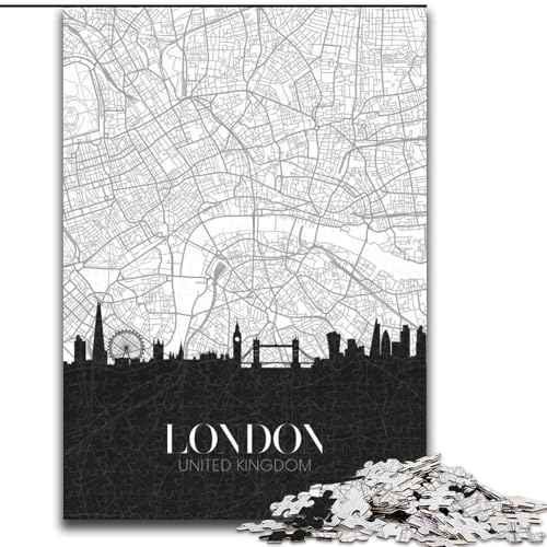 Puzzle für Erwachsene und Jugendliche, 1000 Teile, London, Großbritannien, für und ab 14 Jahren, pädagogisches Lernspielzeug, Familienspiele, Geburtstagsgeschenk, 26x38cm Puzzle für Erwachsene und Jugendliche, 1000 Teile, London, Großbritannien, für und ab 14 Jahren, pädagogisches Lernspielzeug, Familienspiele, Geburtstagsgeschenk, 26x38cm von ABKMXDKZ