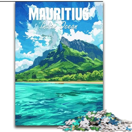 Puzzle für Erwachsene und Jugendliche, 1000 Teile, Mauritius, für und ab 14 Jahren, pädagogisches Lernspielzeug, Familienspiele, Geburtstagsgeschenk, 50x75cm von ABKMXDKZ