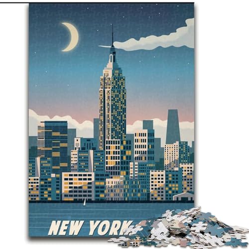 Puzzle für Erwachsene und Jugendliche, 1000 Teile, New York City, für und ab 14 Jahren, pädagogisches Lernspielzeug, Familienspiele, Geburtstagsgeschenk, 26x38cm Puzzle für Erwachsene und Jugendliche, 1000 Teile, New York City, für und ab 14 Jahren, pädagogisches Lernspielzeug, Familienspiele, Geburtstagsgeschenk, 26x38cm von ABKMXDKZ