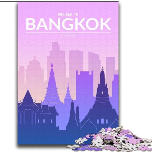 Puzzle für Erwachsene und Jugendliche, 2000 Teile, Bangkok, Thailand, für und ab 14 Jahren, pädagogisches Lernspielzeug, Familienspiele, Geburtstagsgeschenk, 70x100cm von ABKMXDKZ